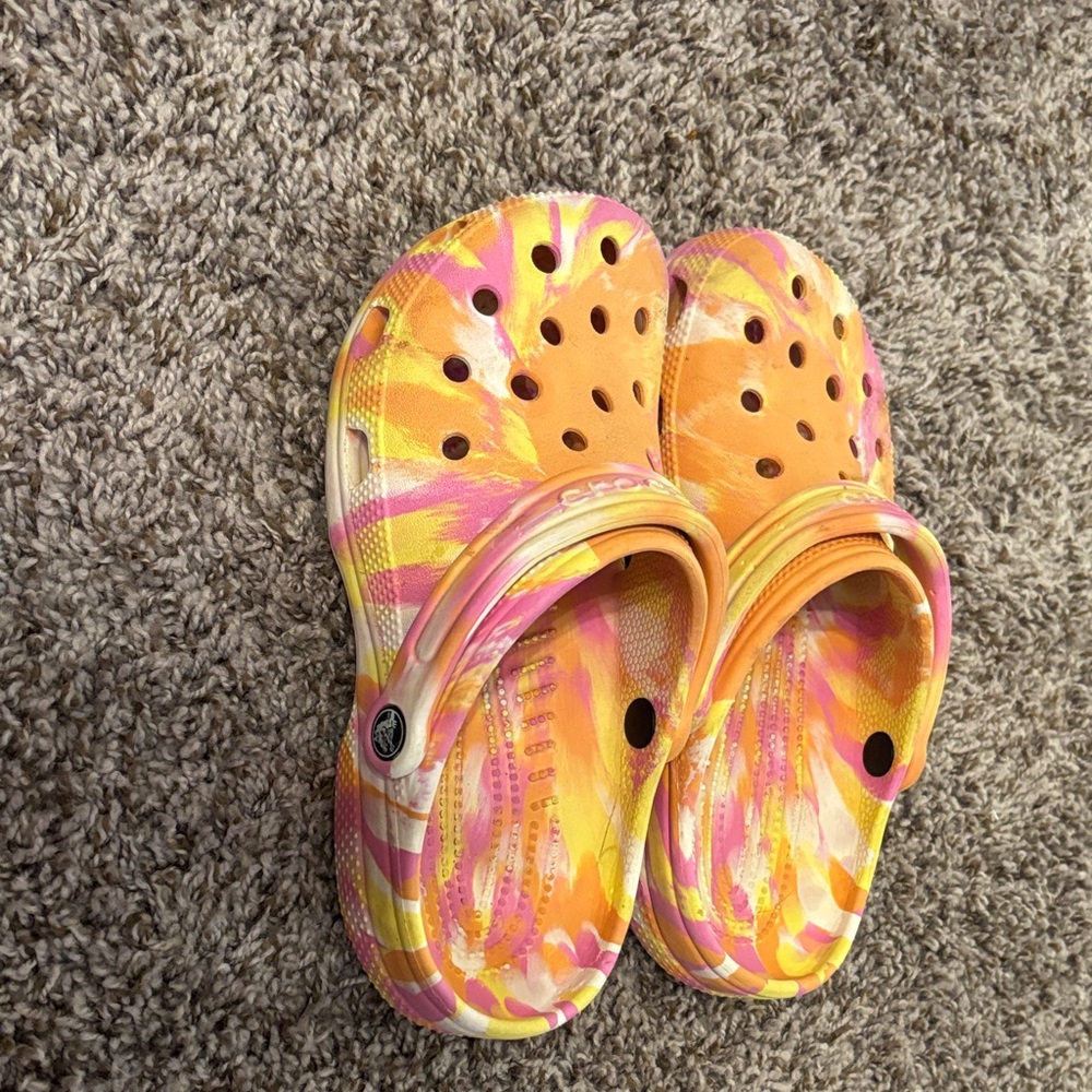 CROCS Kids Sandals in Orange and Pink